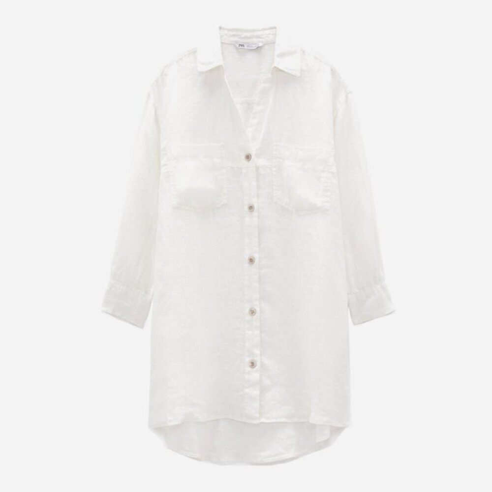 ZARA SHIRT MILK SIZE M 2949/032/250 XS